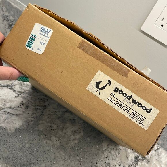 Vtg Good Wood Cheese Charcuterie Board Japan Pottery Bowl Box MCM 70s 1022 - Picture 8 of 9